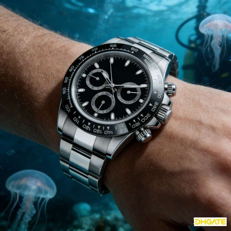 montre de luxe mechanical mens watch, 40mm sapphire glass stainless steel bracelet rubber strap business casual couple watch with gift box