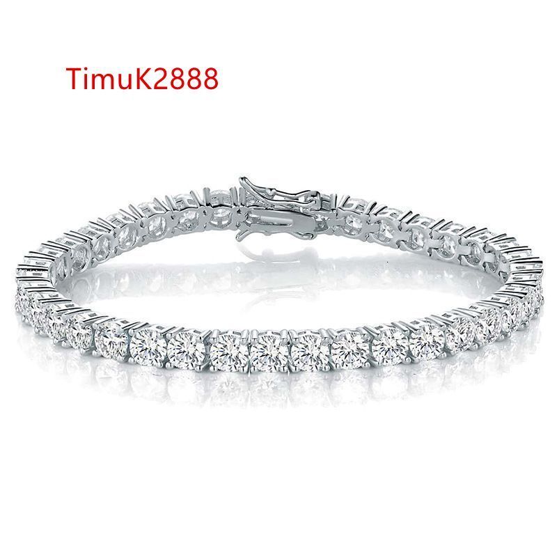 diamond tennis bracelet designer for women white gold silver plated 3/4/5mm wide chain bracelets rapper hip hop mens jewelry woman valentines day gift