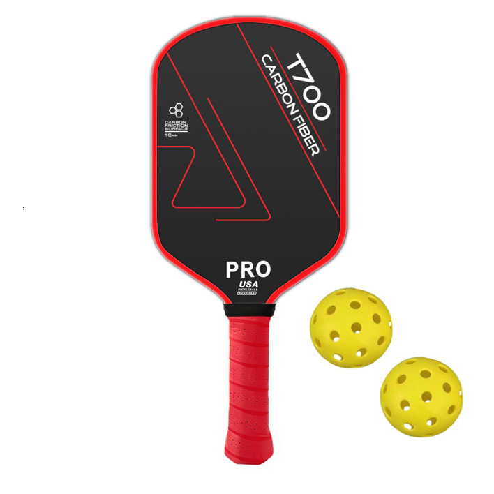 T700 Textured Matte Carbon Fiber Pickleball Racket Integrated Blade Offensive Same Model 16mm Thick Professional Competition In Stock