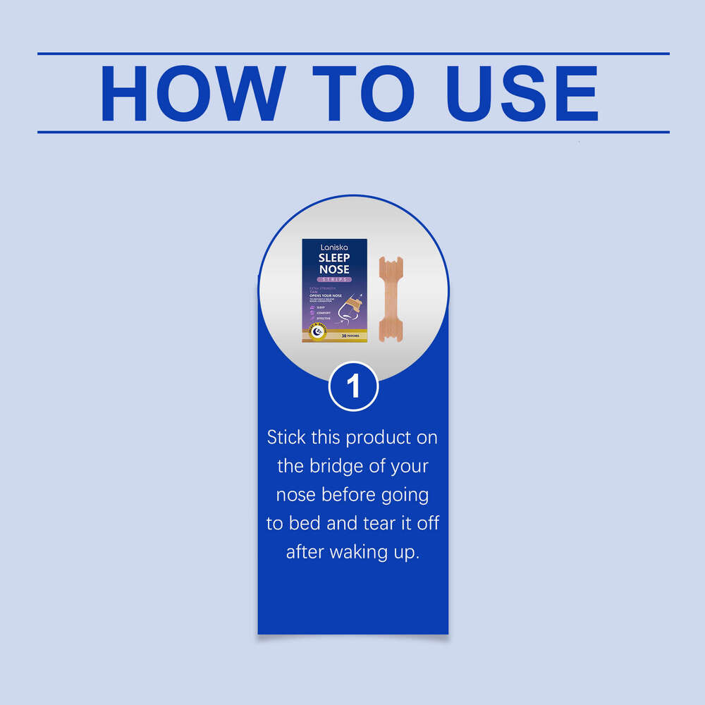 Laniska Nasal Nighttime Snoring Relief Comfort Enjoy a Peaceful Night Sleep Strips S260131