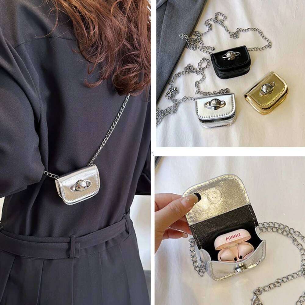 Designer Luxury Clutch Coin Purse Handbags Pink PU Leather Crossbody Ladies Bags Y2K Vintage Korean Small Chain Shoulder Bag