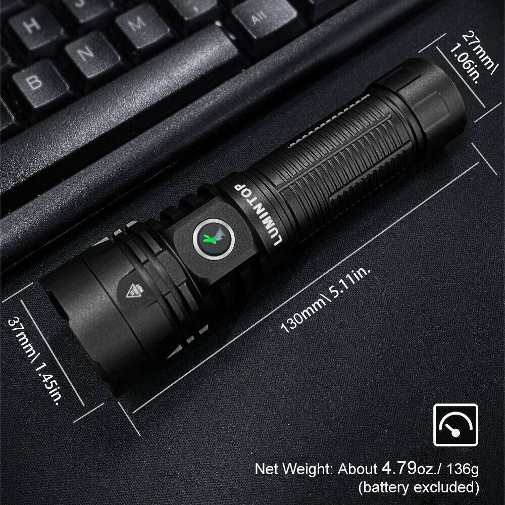 500 Meters Distance Outdoor Lantern EDC LED Flashlight USB-C Rechargeable Lamp 21700 battery Magnetic Tail COB Lighting W1 MAX H260131