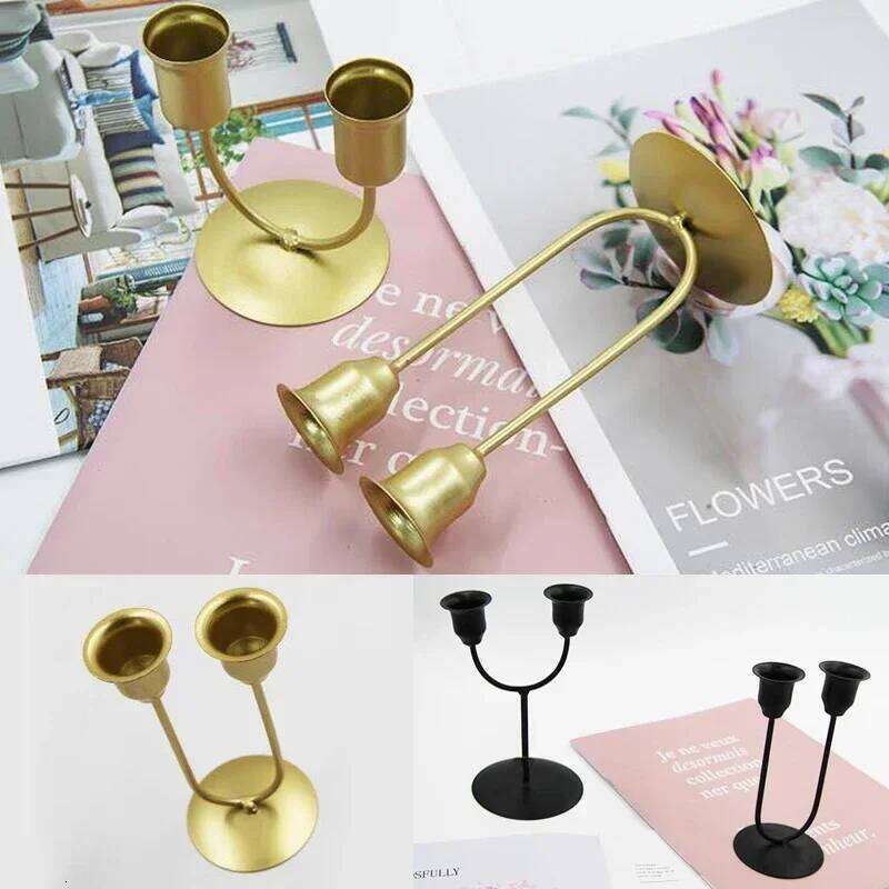 Nordic Simple Holder U-shaped Candlestick Bars Accessories Room Decor Decorative Table Candle Base Candlelight Dinner Y260131