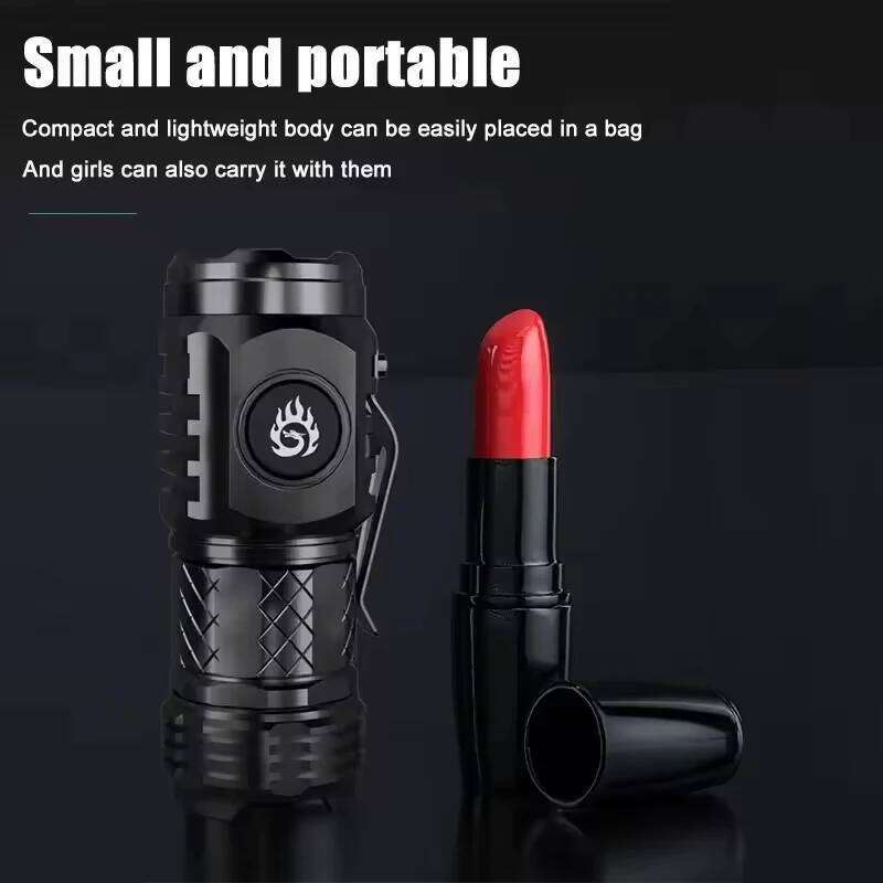 Super Bright MINI LED Flashlight USB Torch Rechargeable Zoom Fishing Lantern Powerful 3 Lighting Mode Outdoors Camping Lamp H260131