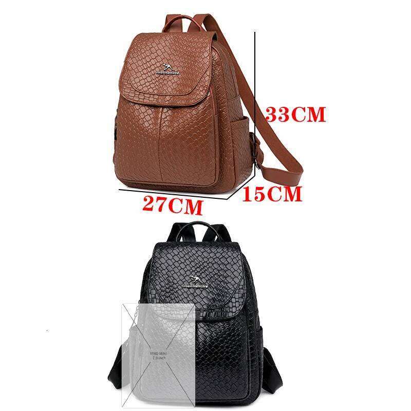Vintage Leather Backpack Purse Women 2024 High Quality Female Design Bagpack Rucksack Large Bookbag for Girl Sac a Dos