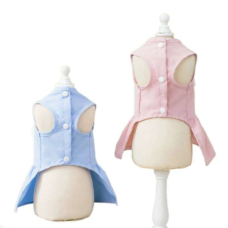 Angel Wing Dress for Small Dogs Shih Tzu, Puppy Sleeveless Summer Dog Clothes Princess Skirts Doggie Sundress with D-Rings H260130