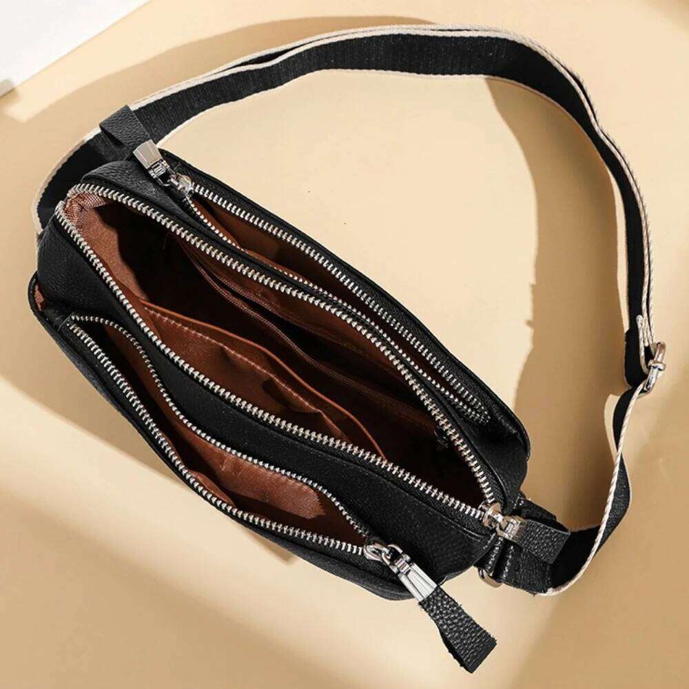 Multilayer Women Luxury Genuine Shoulder Crossbody Bag Female New Ladies Tote Sac High Quality Cow Leather Handbag