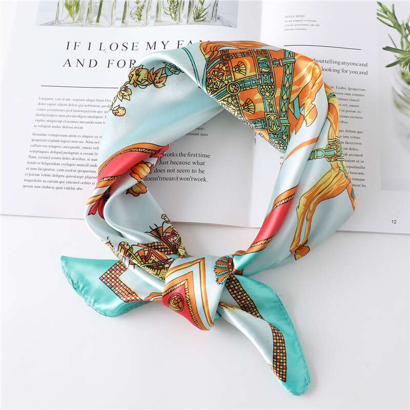 Women's Running Horse or Satin Imitation Scarf Luxury Small Square Neck Protection Choker, Elegant Smooth Texture for Dressage, Weddings, Parties