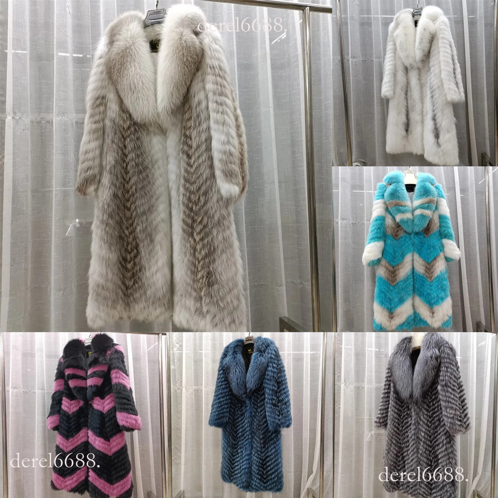 Furyoume 2025 Women Winter Coat Real Fox Fur Coat Xlong Clothes Natural Fluffy Fur Jacket Ladies Fashion Streetwear 250909