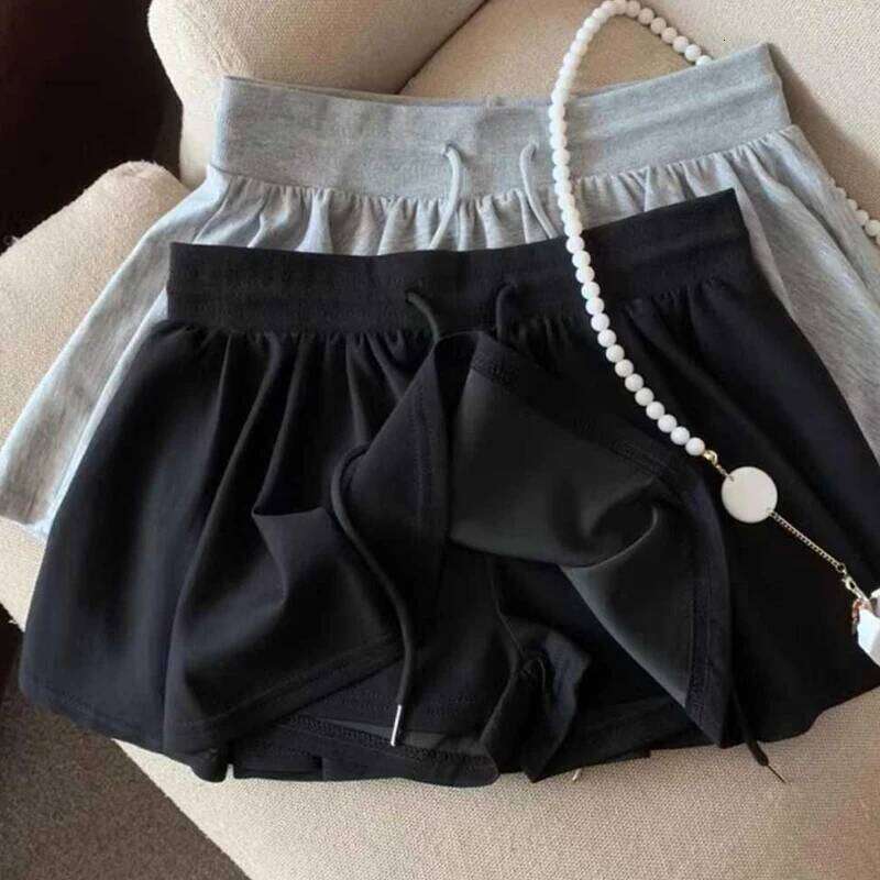 Ballet Style Drawstring Women's High Waist A-Line All-Match Casual Skirt Pants Culottes XJ260131