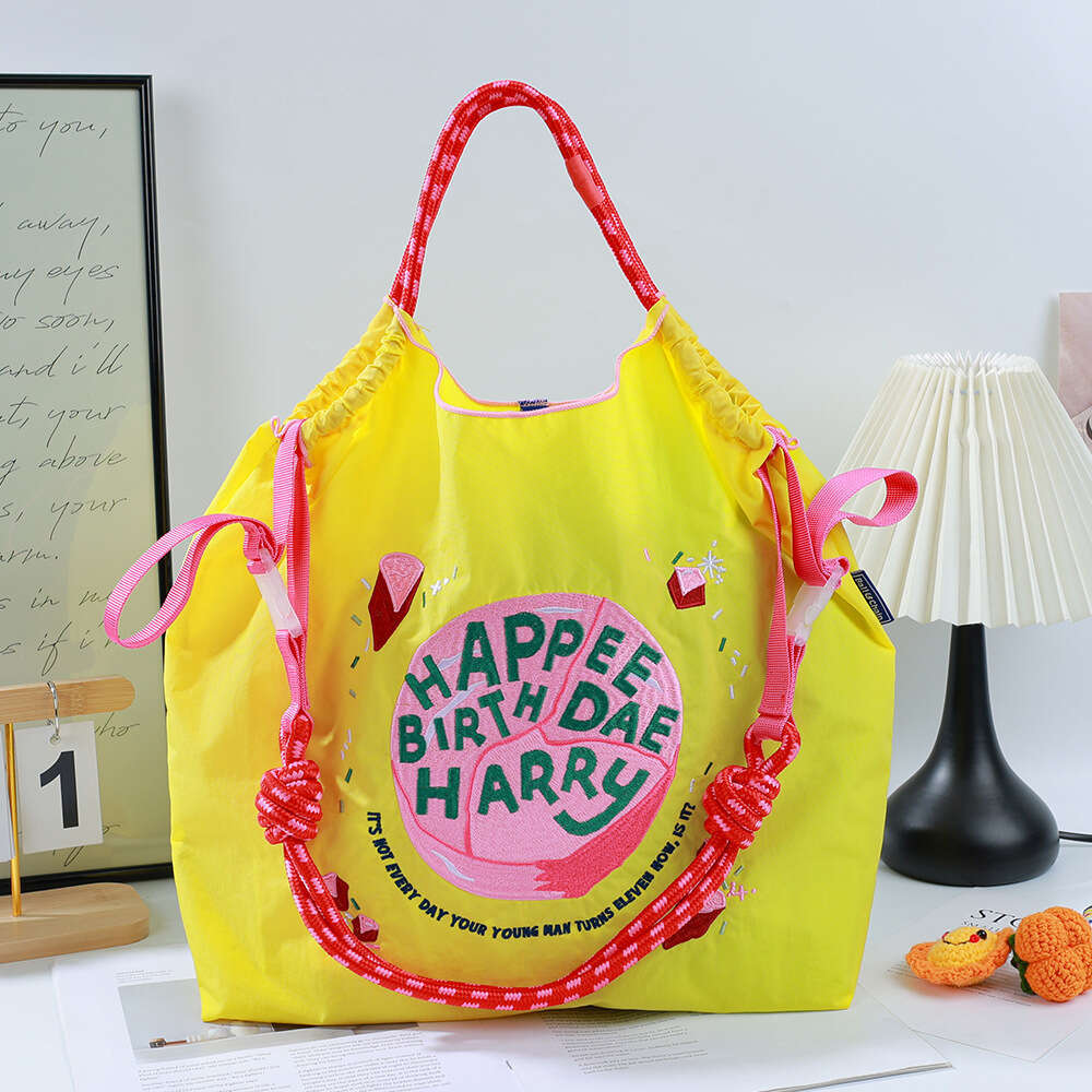 New Shoulder Large Capacity Waterproof Eco-Friendly Shopping Embroidered Crossbody Women's Trendy Tote Bag Evergwish