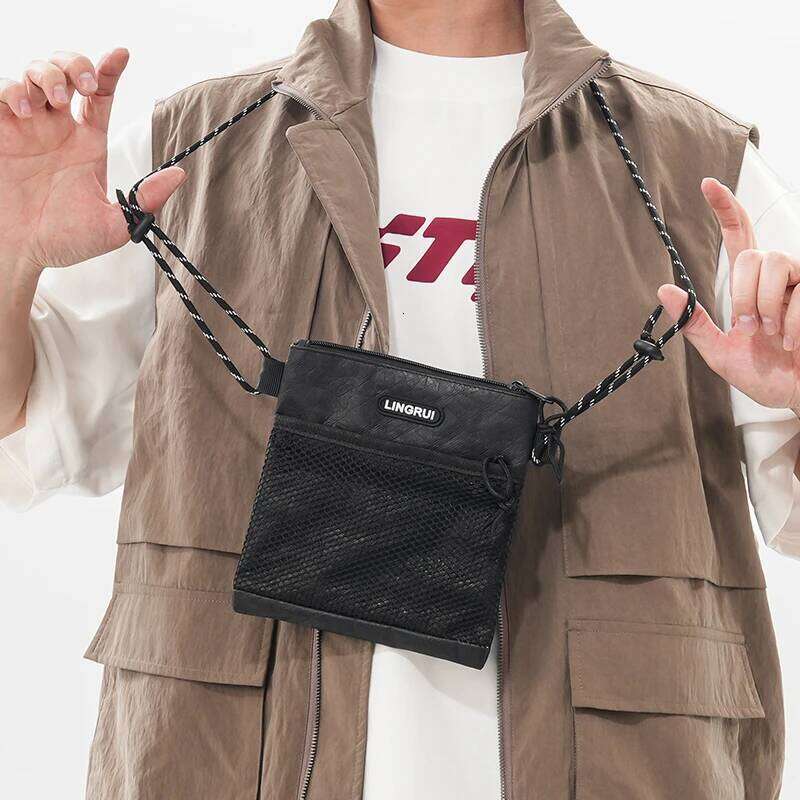 Trendy Male Small Wallet Cycling Backpack Japanese Style Crossbody Single Shoulder Bag Women's Fashion Student Phone Case