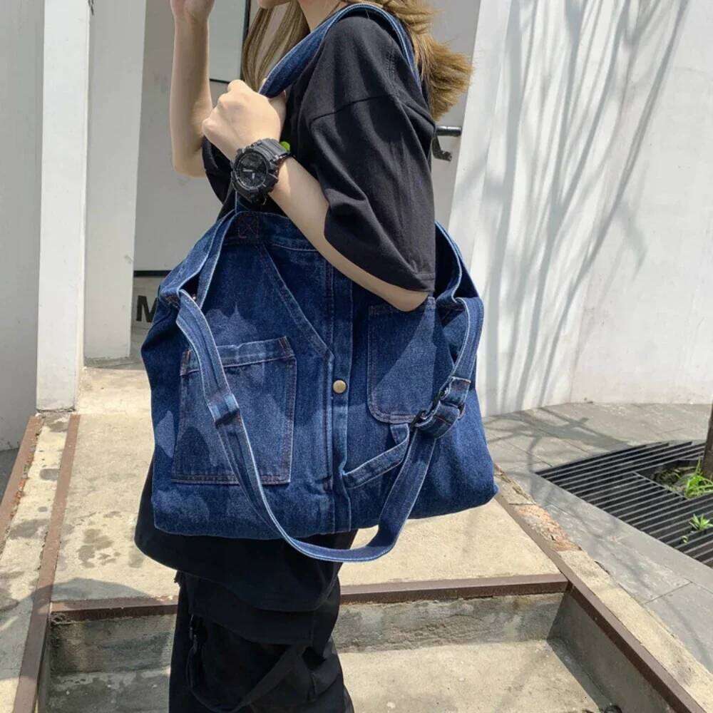 Shoulder for Women Casual Jeans Bags Designer Tote Crosbody Luxury Handbags Denim Shopping Bag Bolsos Para Mujer 2024