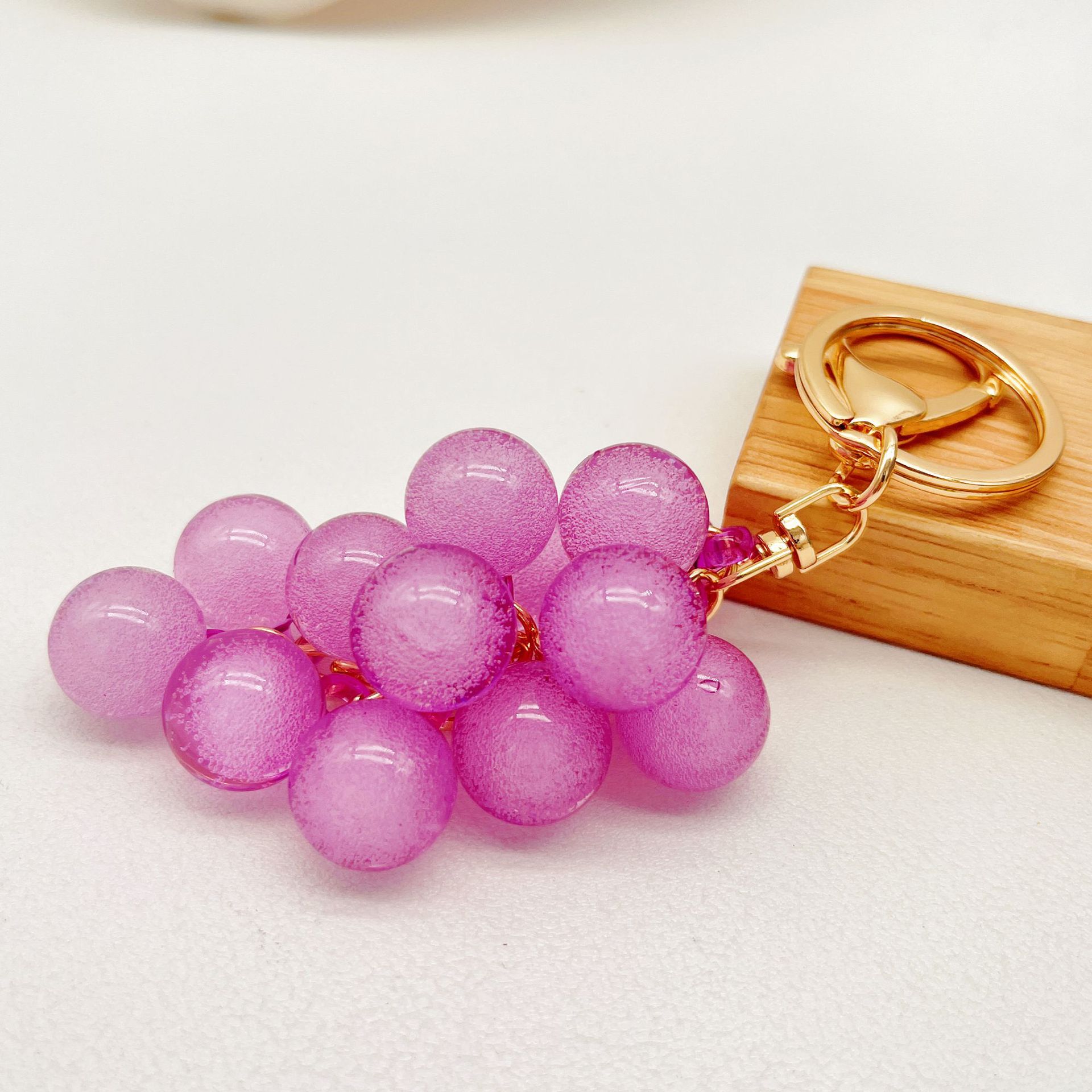 2026 new cute bubble jelly grape chain keychain bag parts accessories fruit fashion bag pendant smallgiftideas