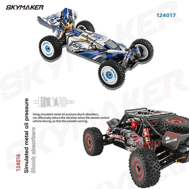 WLtoys 1/12 Car 124016 124017 75KM/H 2.4G Brushless Vehicle V8 1:12 Remote Control 4WD Electric High-Speed Racing RC Toy Y260131
