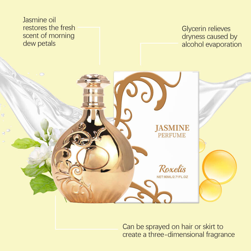 Roxelis Luxurious Floral Fragrance Jasmine Long-lasting Scent Enhances Confidence and Charm Fresh Portable Perfume S260131
