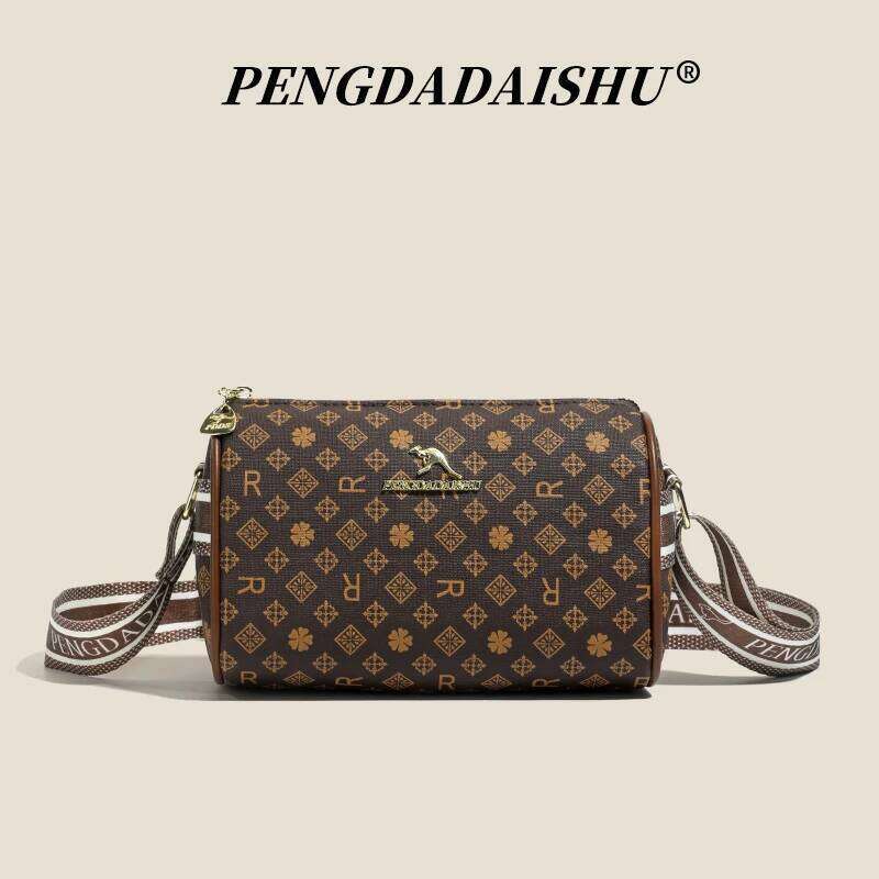 Women's New Alphabet Print Shoulder Fashion Retro Pillow High-End Crossbody Bag Trendy