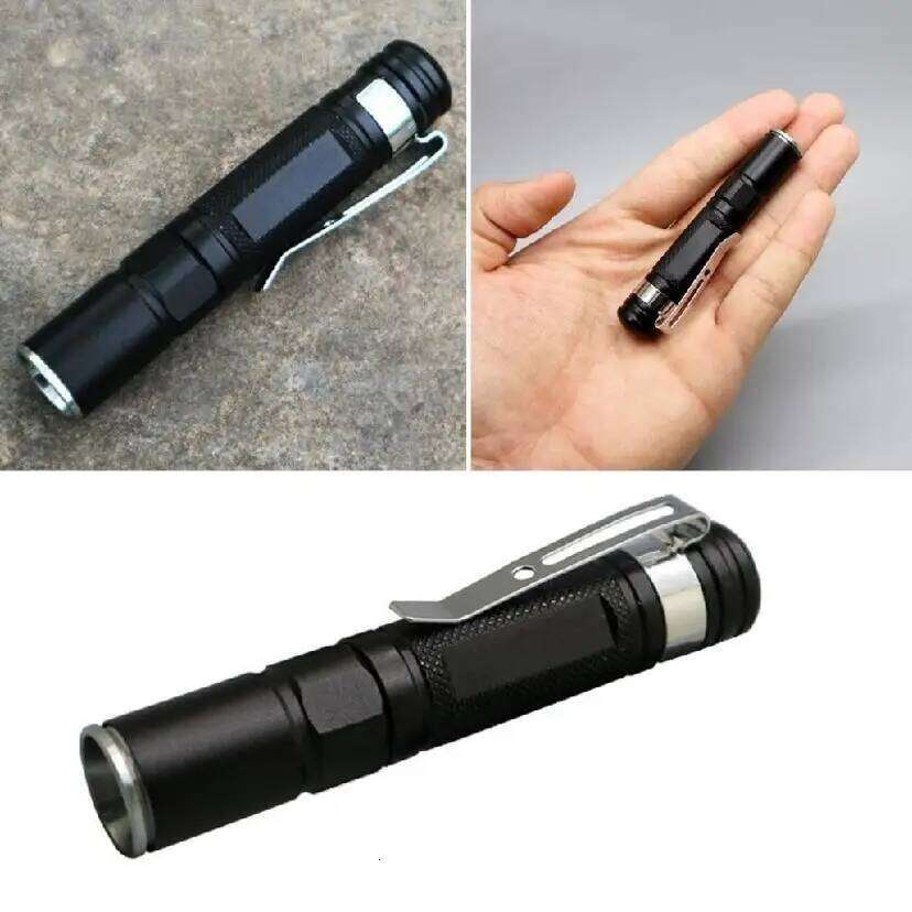 1 Pcs Mini Shaped Made Of Aluminum Alloy Waterproof With Pen Clip Gift Light Small Flashlight H260131