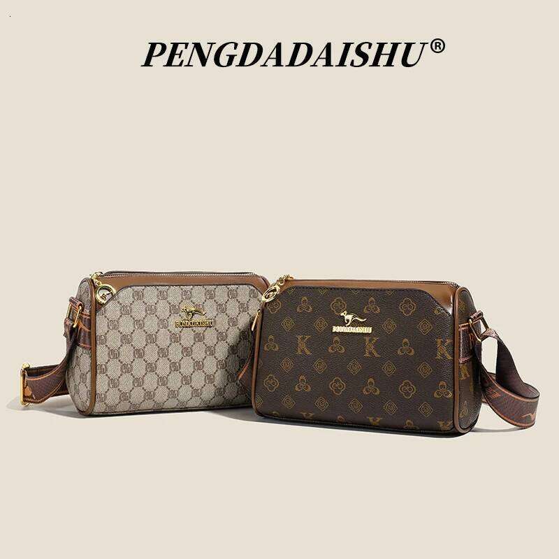 Three-layer bag with large capacity, adjustable cross-body new style women's bag, wide strap, suitable for middle-a