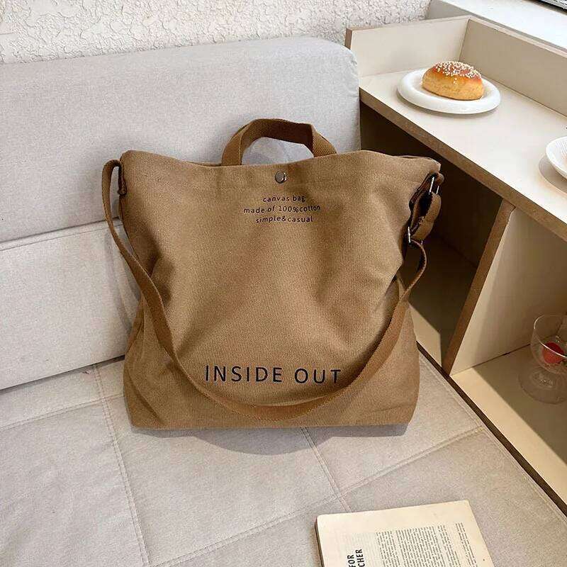 Canvas Crossbody Bags for Women Fashion Crossover Purse Cotton Shoulder Bag