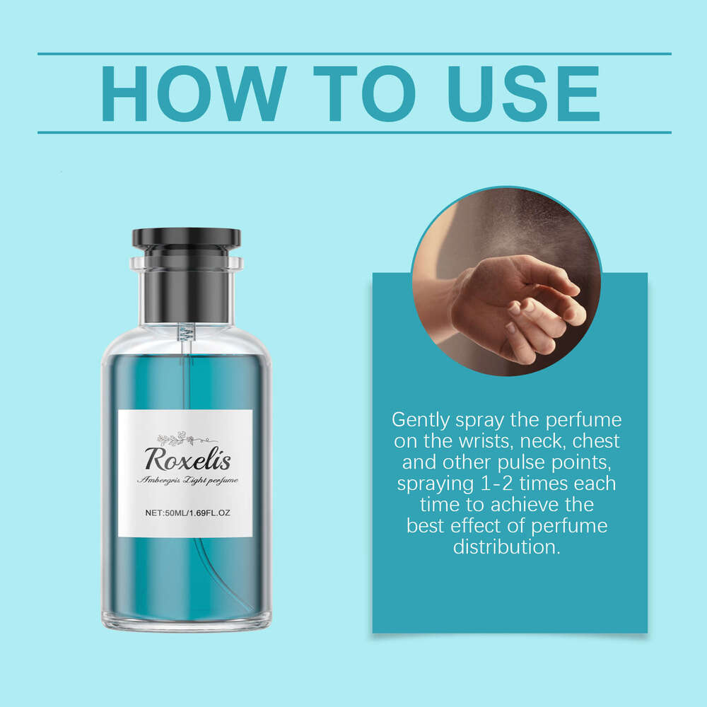 Roxelis Ambergris Long-lasting Natural Elegant Fresh Eau de Toilette Daily Convenient Niche Woody Fragrance S260131
