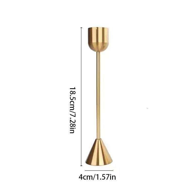 Luxury Golden Color Metal Holders Candlestick Wedding Table Candle Stand New Year Bar Party Candelabra Home Decorations Y260131
