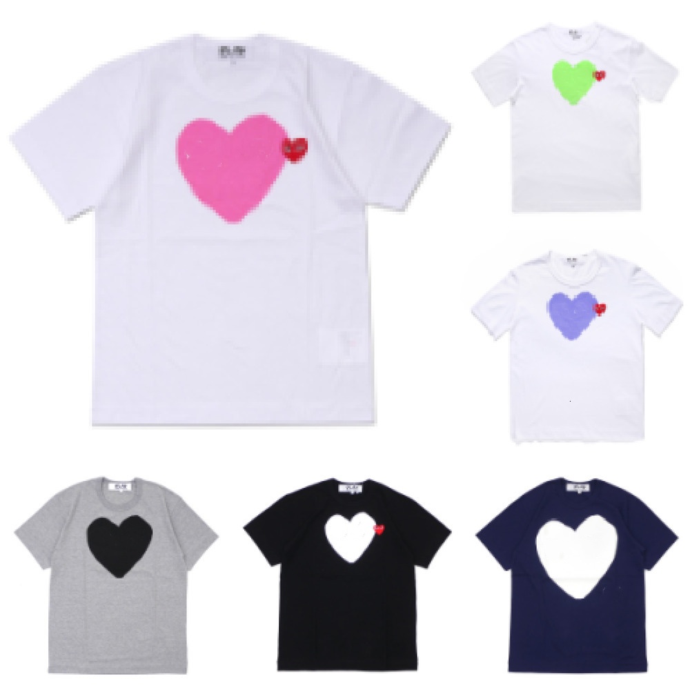 Luxury Designer PLAY Mens T shirts Red Heart Fashion Embroidered Casual T-shirt Cotton Printed Short Sleeve Women High Quanlity Tshirts Summer Asian Size very nice