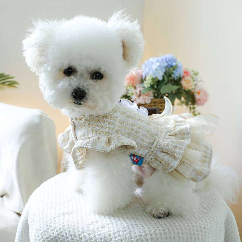 2024 New Winter Gabrielle Princess Dog Warm Wedding Dress For Small Dogs Yorkie H260129