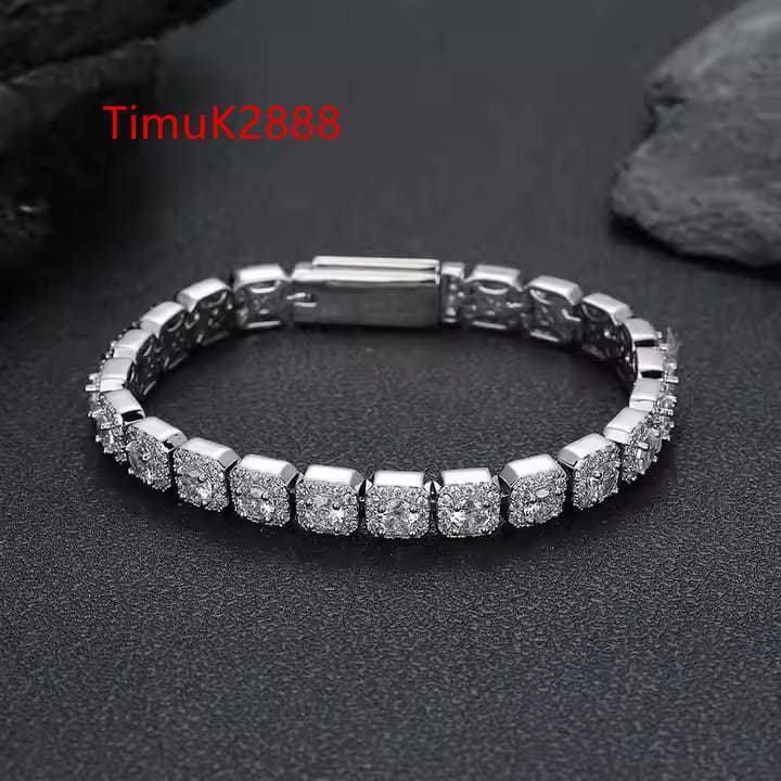 Best Selling Solid 925 Sterling Silver Luxury Hip Hop Tennis Bracelet Fashion Wholesale VVS Moissanite Brilliant Cut Iced