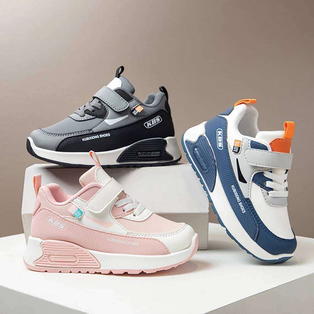 Boy's Girl's Autumn Children's Running Old Dad Trend Fashion Kid's Sneakers Kids Leather Sport Shoes Soft-soled Outdoor Y260128