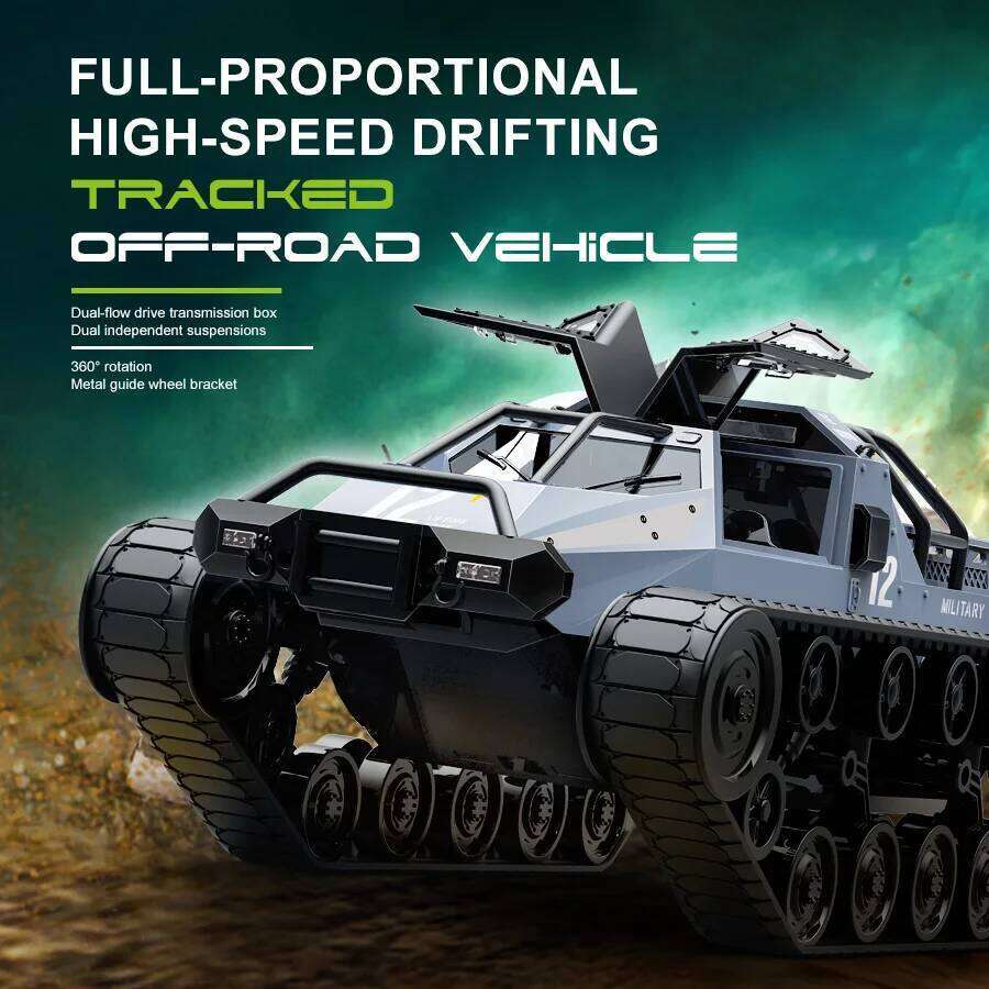 2.4G Proportional Control RC Crawler Track JJRC C8812 Max Ripsaw Tank Tracked Vehicle Model Toy Car Gift for Kids Y260131