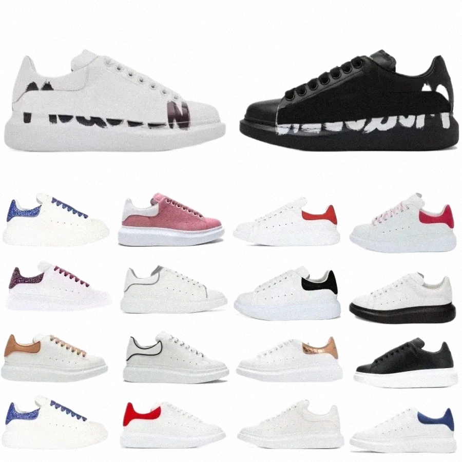 designer Men Women Casual shoes Sneakers Black White Veet Suede Platform Trainer Size 36-45 f760#