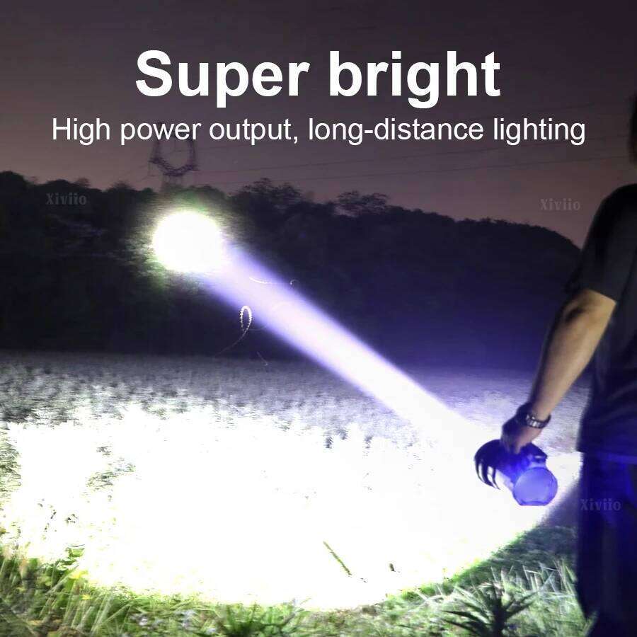 2025 NEW 5000000LM Most Powerful Flashlights Rechargeable LED Torch Outdoor Emergency Camping Hiking Portable Lantern With COB H260131