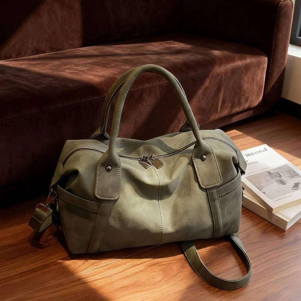 Large Capacity Women's Travel Handheld Vintage Minimalist Commuter Tote Single-Shoulder Crossbody Bag XJ260131