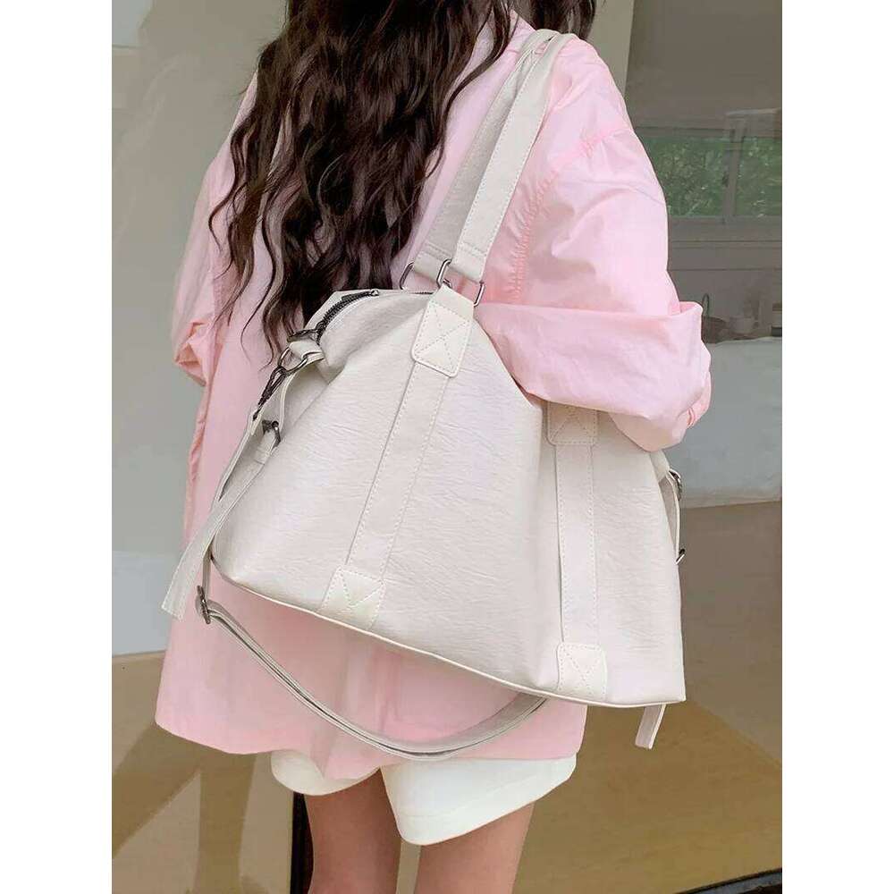 Fashion Tote Leather Women Large Capacity Simplicity Handbag Solid Vintage Shoulder Messenger Bag for Lady Shopper Bags