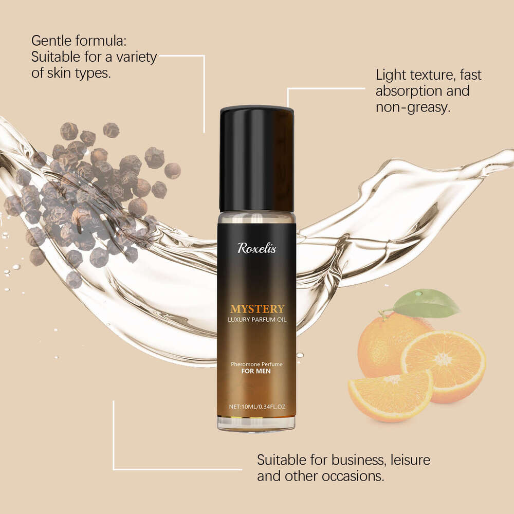 Roxelis Men's Roll-On Cologne Sandalwood Woody Fresh Pleasant Natural Scent Exudes Charm Portable Perfume S260131