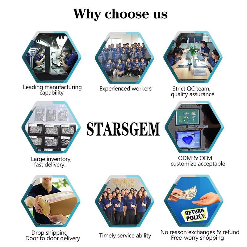 Starsgem 14k Gold Wedding Band Ring Charming Luxury DEF Color Emerald Cut Lab Diamond Ring