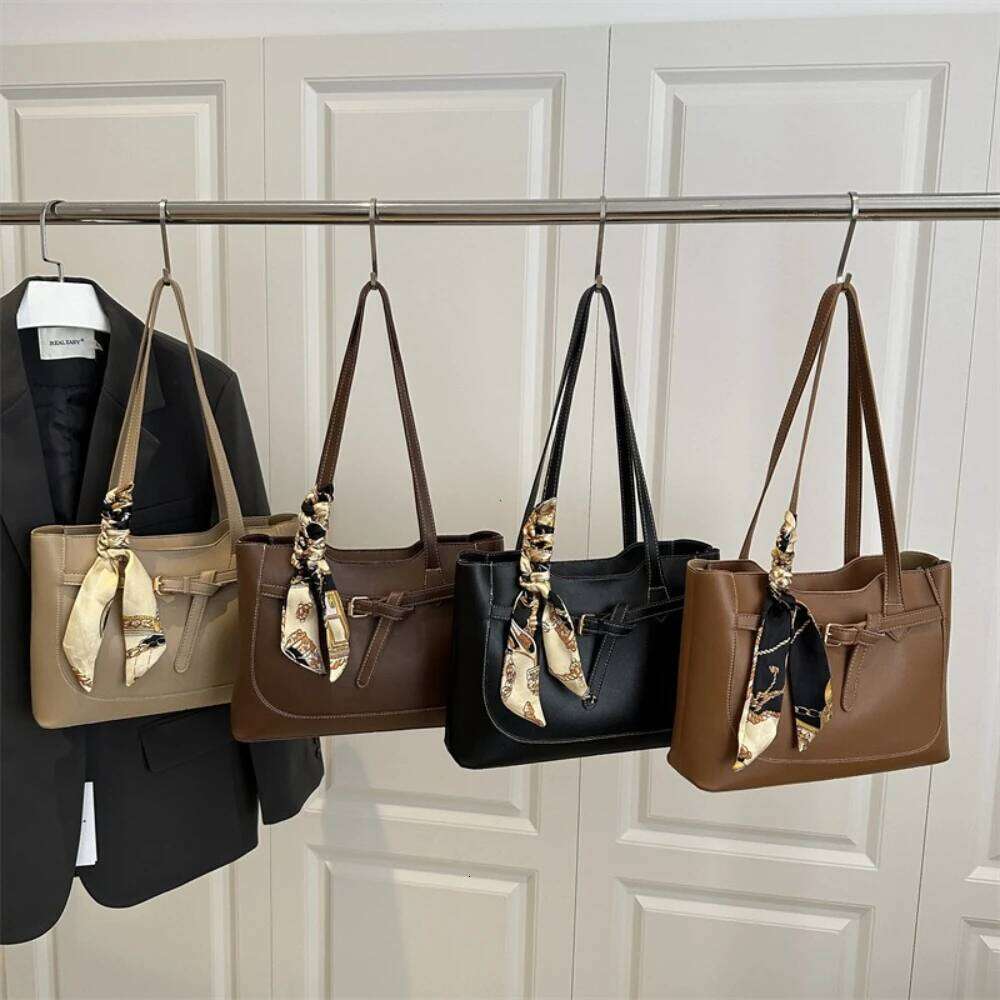 2026 New Faishon Single Oulder Handbag Large Capaci Commuter Soft PU Leather Handbags for Women High-End Women's Tote Bag