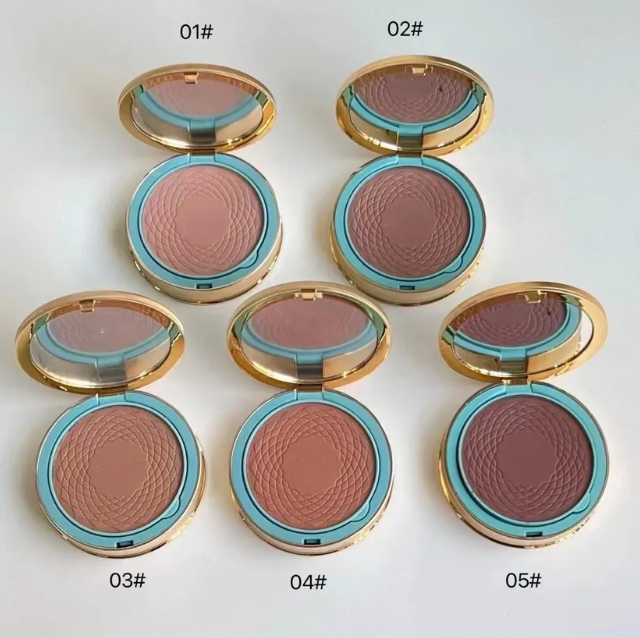 Designer Face Bronzers Makeup Oil-control Poudre Matte Bronzing Powder Waterproof Long Wear 5 Colors Compact Setting Face Powder