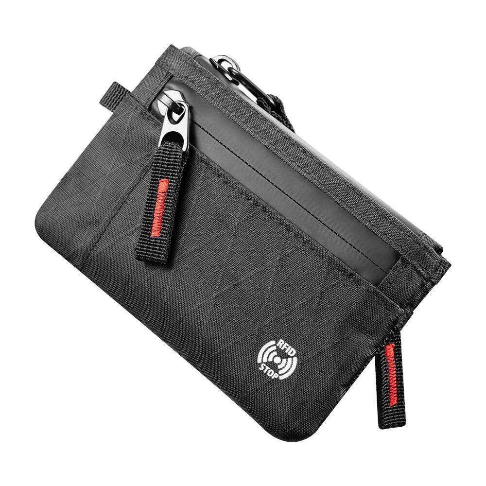 Edc Fashionable Rfid Anti-Theft Ultra-Thin Wallet Unisex Zipper Coin Purse | Multi-Compartment Credit Card Holder, Portable and Lightweight Carry-On A