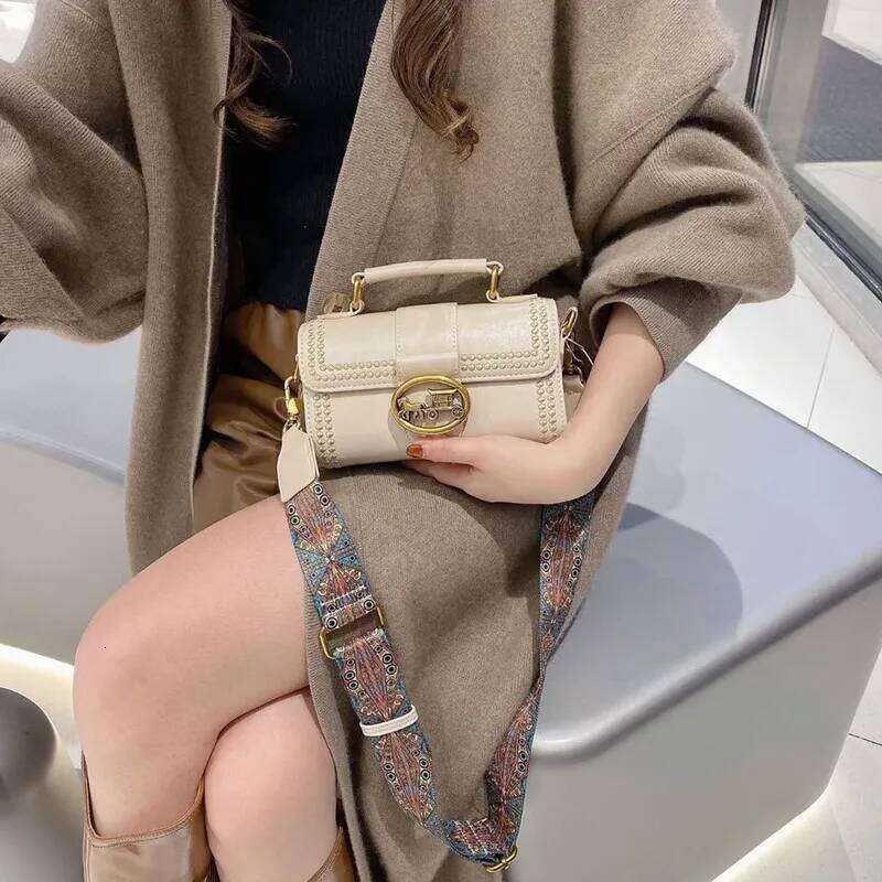 Light luxury brand women's handbag 2025 autumn and winter new retro carriage designer shoulder bag high-end fashion crossbody