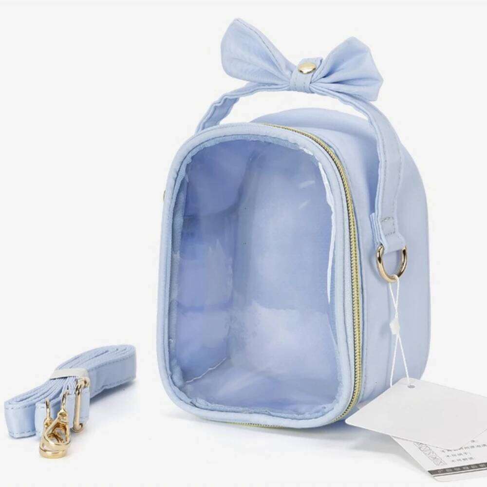 Cute Bow Ita with Removable Insert Plate Double Transparent Windows Messenger Woman Small Shoulder Crossbody Bag 2026