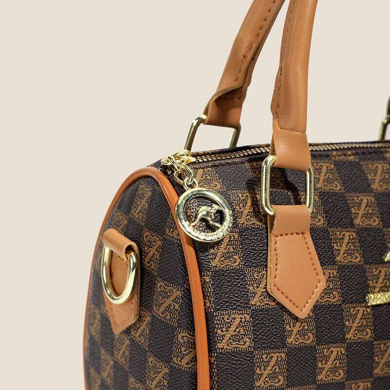 New vintage printed Boston handbag, trendy bags, versatile messenger bag