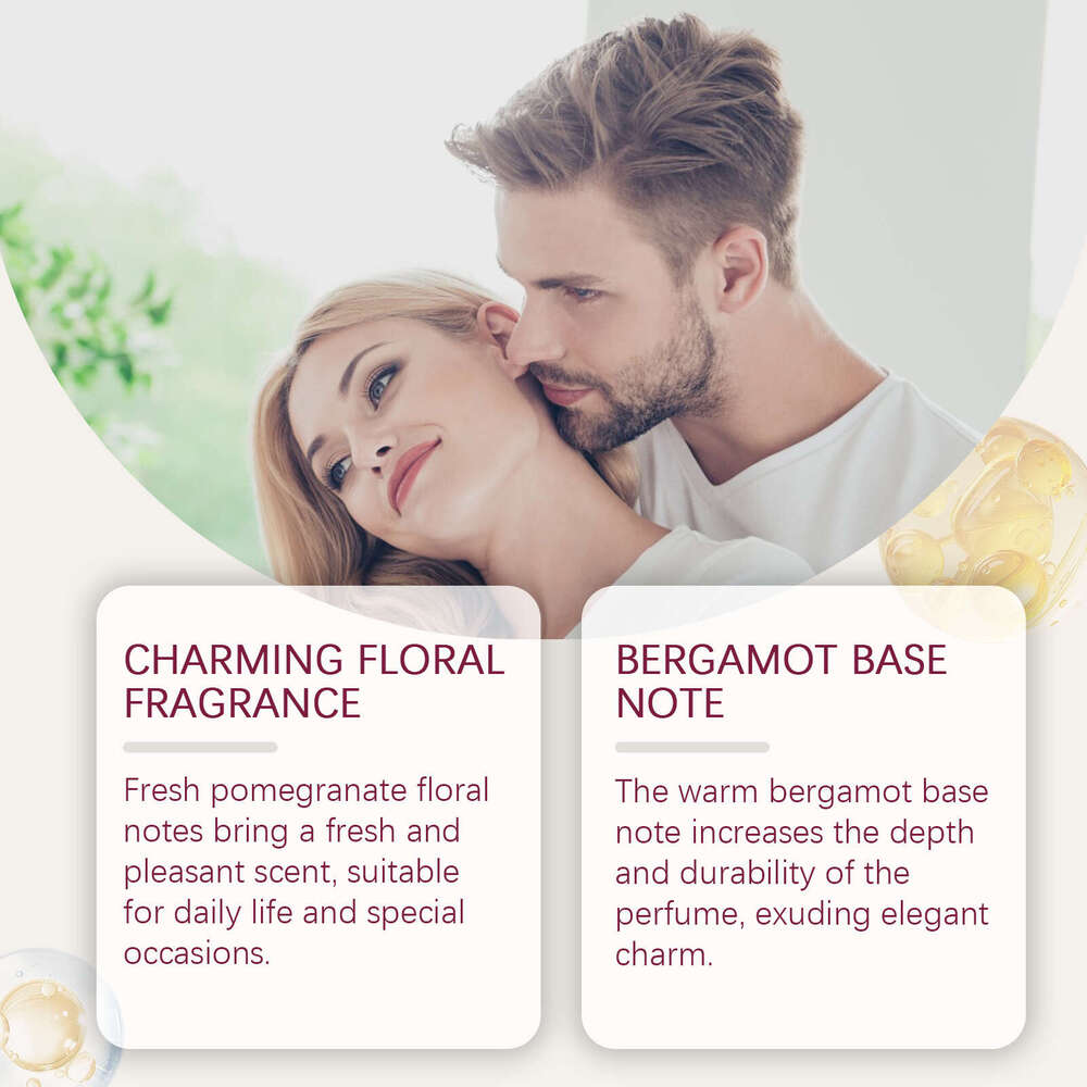 Roxelis Charming Pomegranate Flower Fresh Scent Long-lasting Fragrance Couple Daily Convenient Carry Charm Perfume S260131