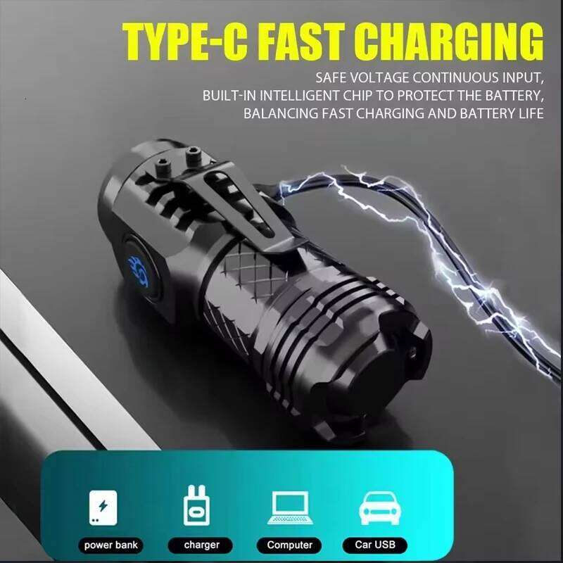 Super Bright MINI LED Flashlight USB Torch Rechargeable Zoom Fishing Lantern Powerful 3 Lighting Mode Outdoors Camping Lamp H260131