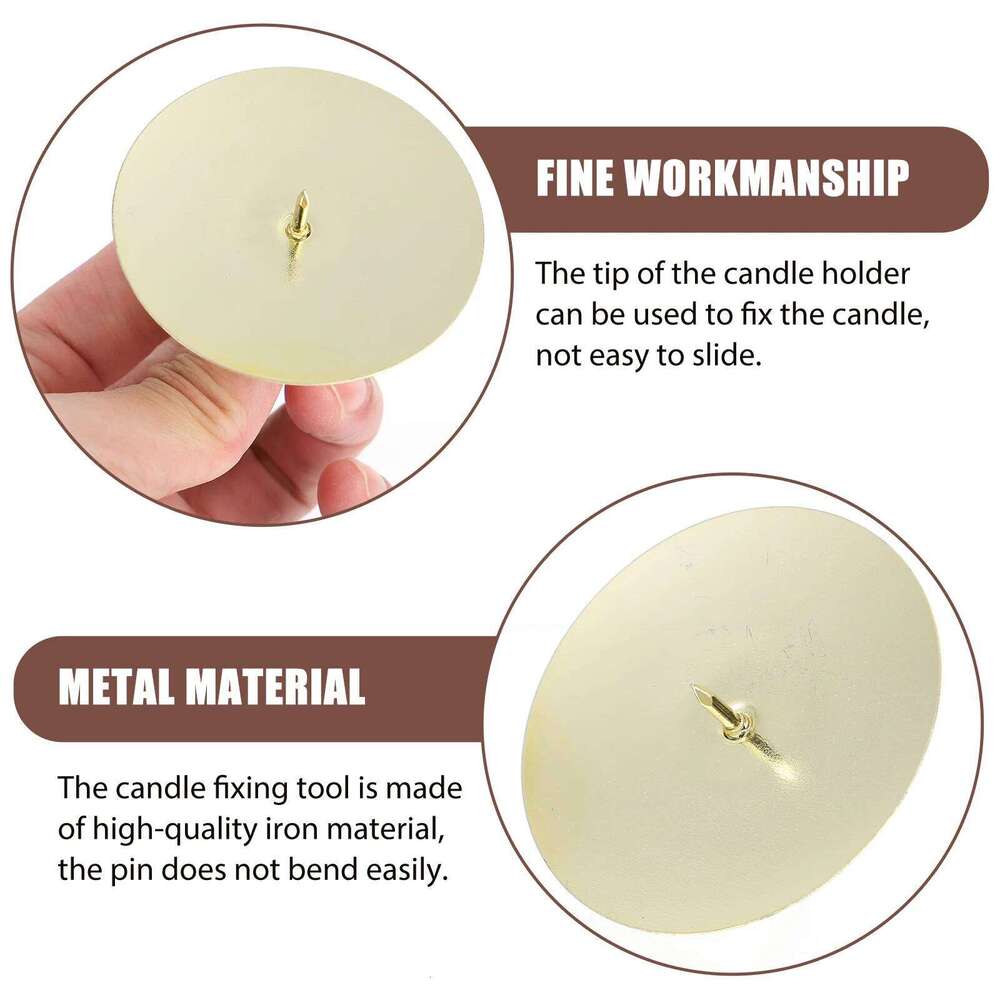 10 Pcs Flat Metal Fixators Wreath Pillar Holders Fixing Accessories For Christmas New Year Festival Decorations Y260131