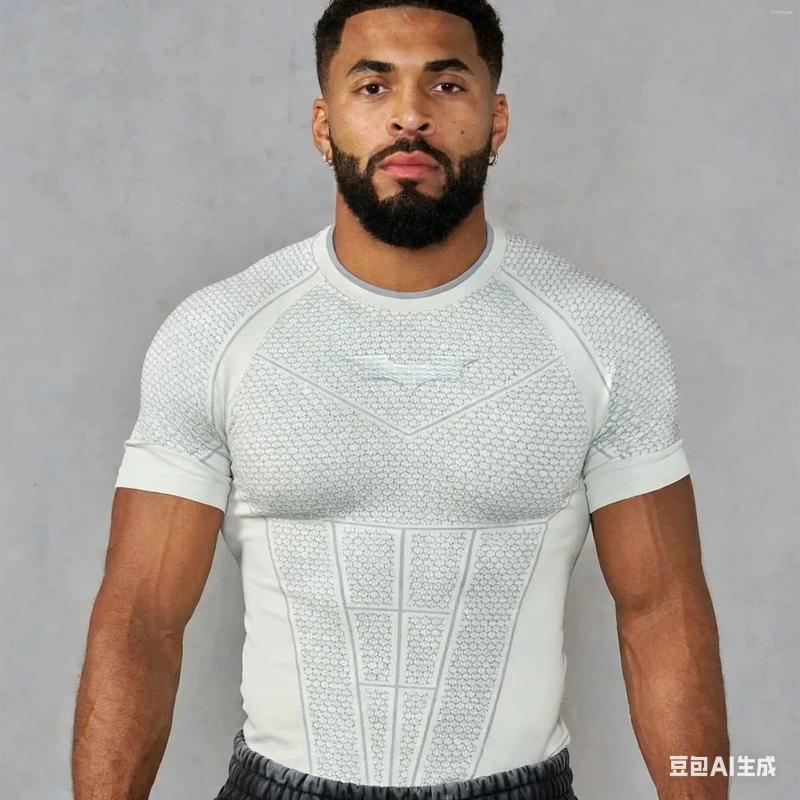Men's T Shirts Men Muscle Quick Dry Sports T-shirt Gym Fitness Tops Women Workout Running Bodybuilding Clothes Vintage Unisex Tee Clothing