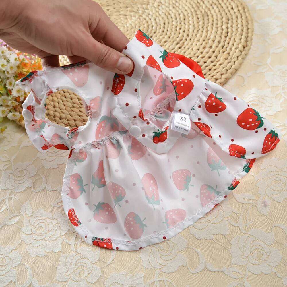 Floral Bowknot Princess Dress Spring Cute Sweet Fresh Style Dog Skirt Comfortable Pets Vest Dresses H260130