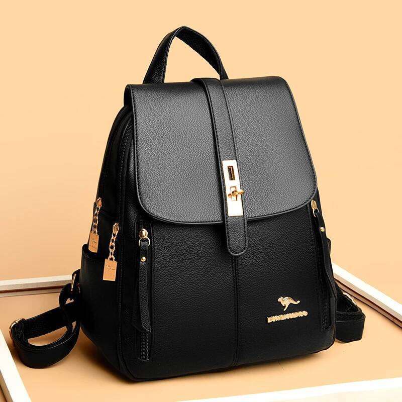 2024 Genuine Women Leather Backpacks Shoulder Female Backpack Ladies Travel Rucksack Mochilas School Bags For Teenage Girls
