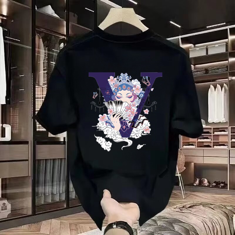 Free Shipping 2026 new letter print design men's short sleeved round neck loose and versatile trendy T-shirt large size S-5XL Hot Sale